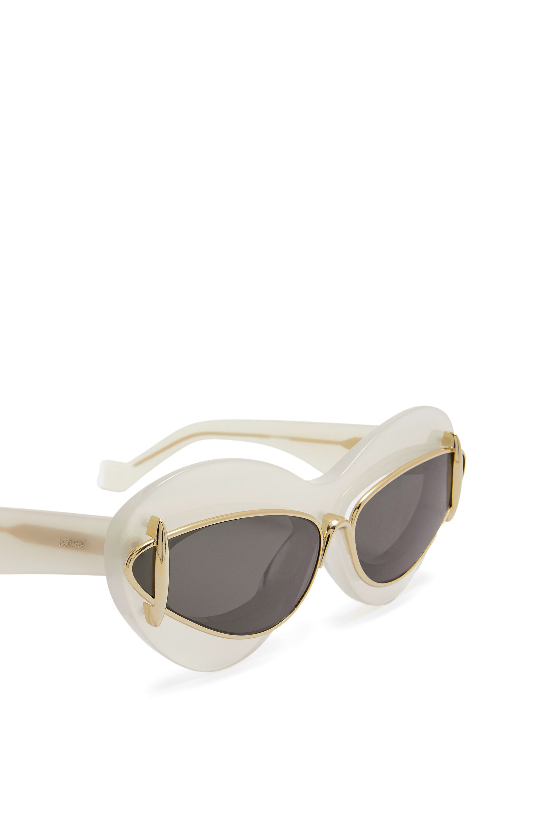 Cateye double frame sunglasses in acetate and metal - 5