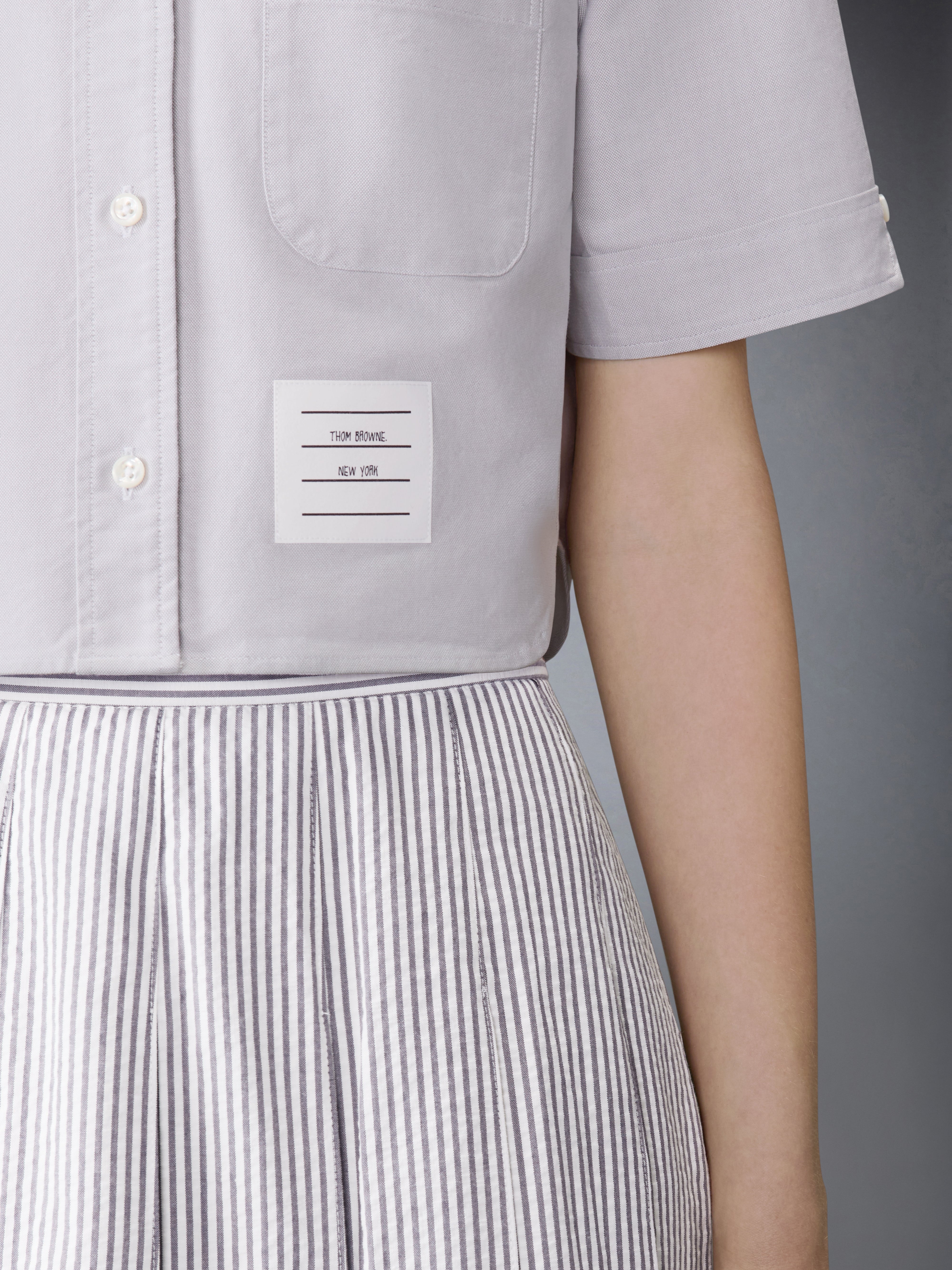 OXFORD CROPPED SHORT SLEEVE SHIRT - 6