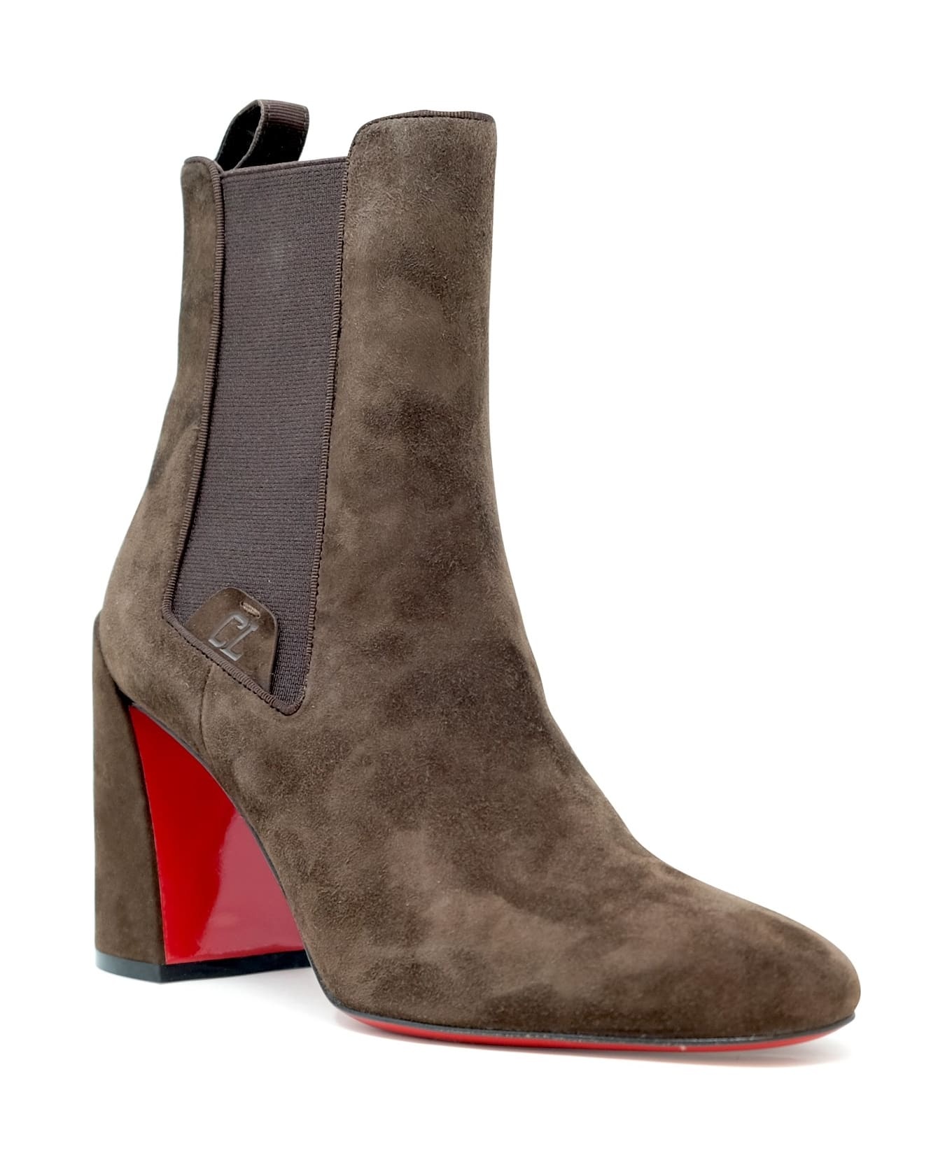 Christian Louboutin Brown Suede Leather Turelastic 85 Ankle Boots - 2
