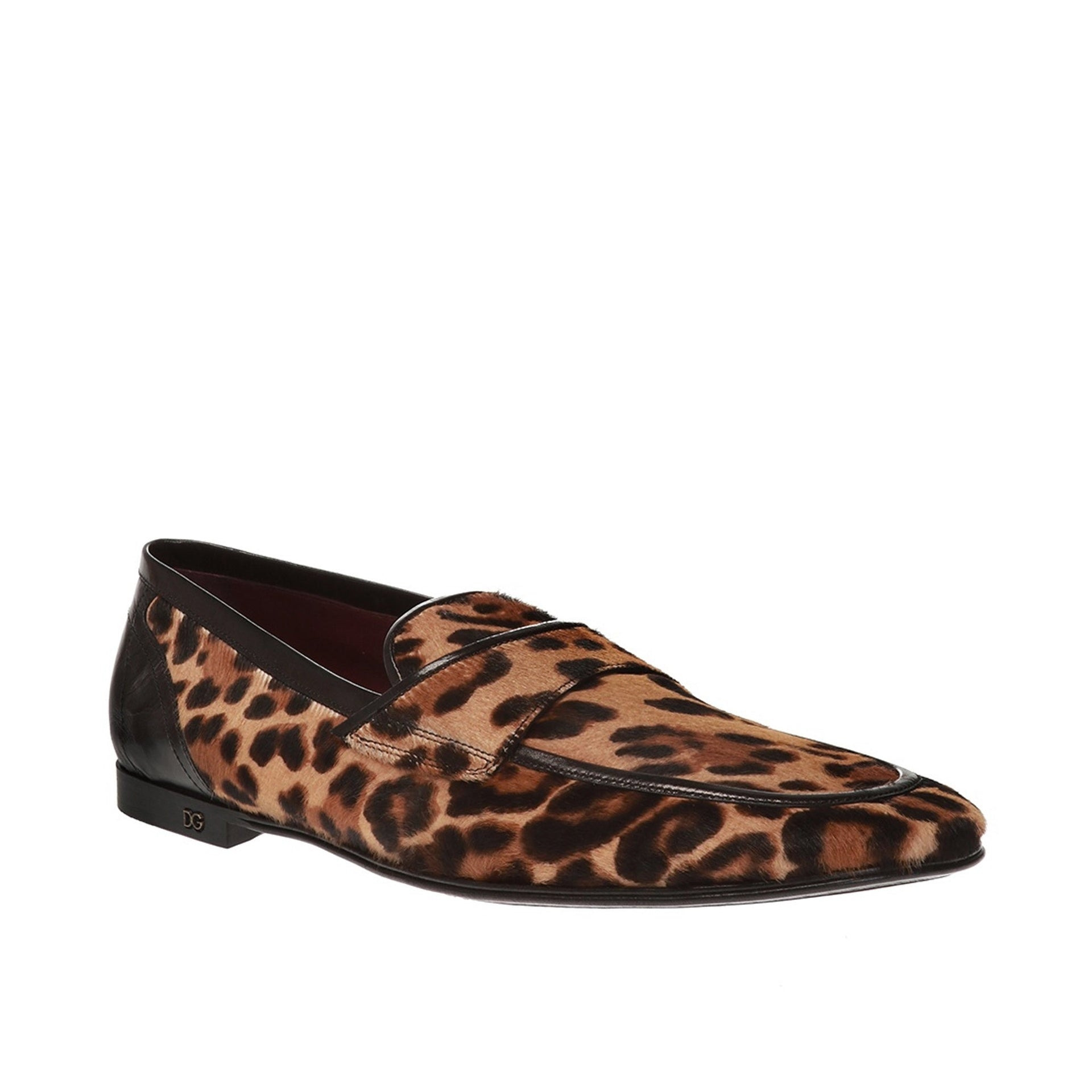 Dolce & Gabbana Leopard Print Pony Hair Loafers Men - 2