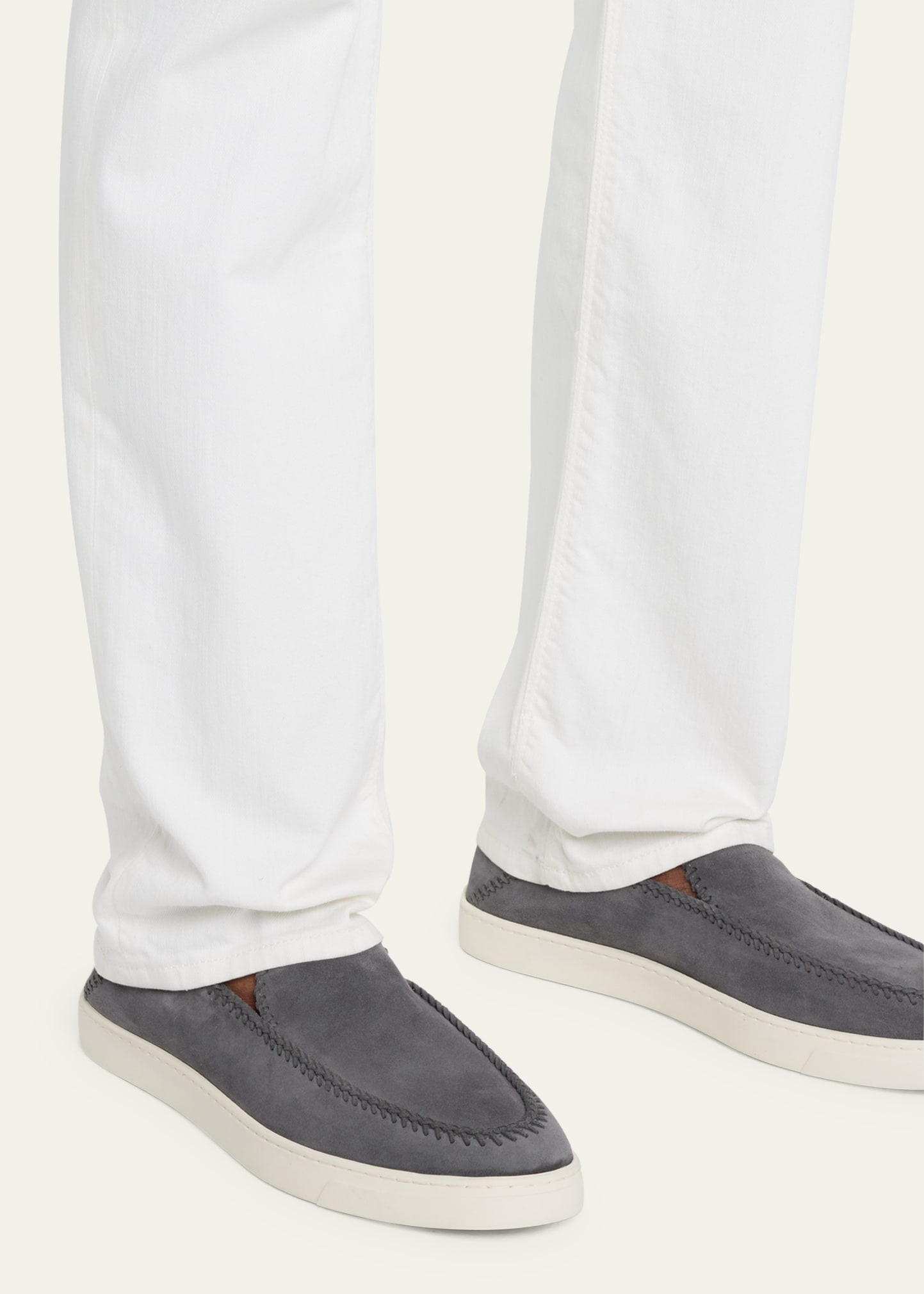 Men's Suede Slip-On Sneakers - 2