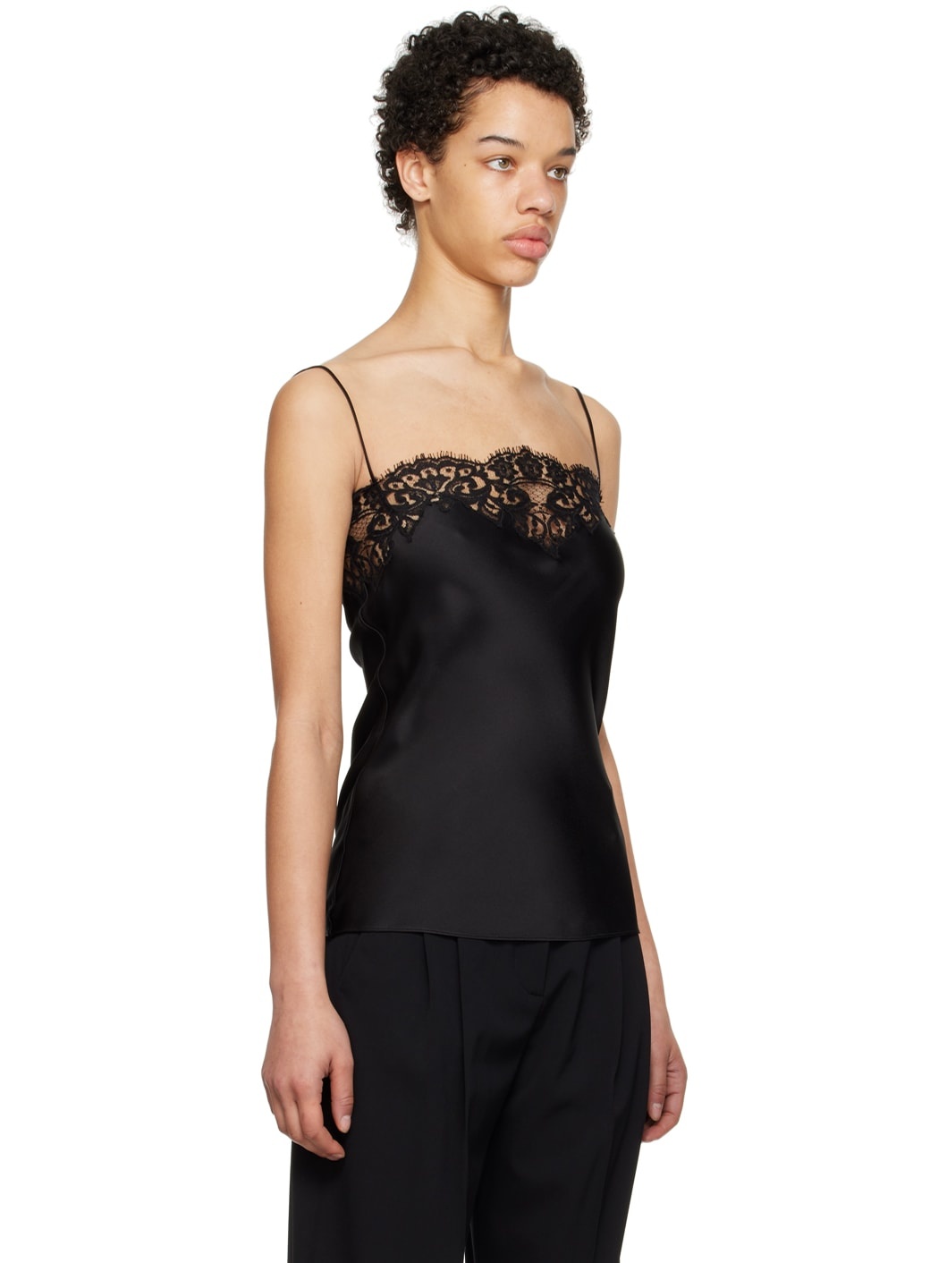 Black Square Neck Camisole - 2