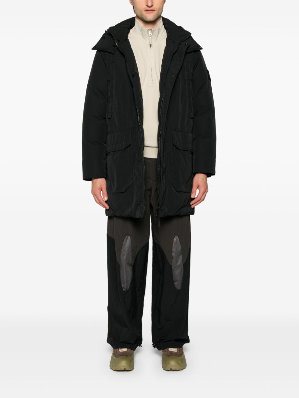 Micro Twill hooded coat - 2
