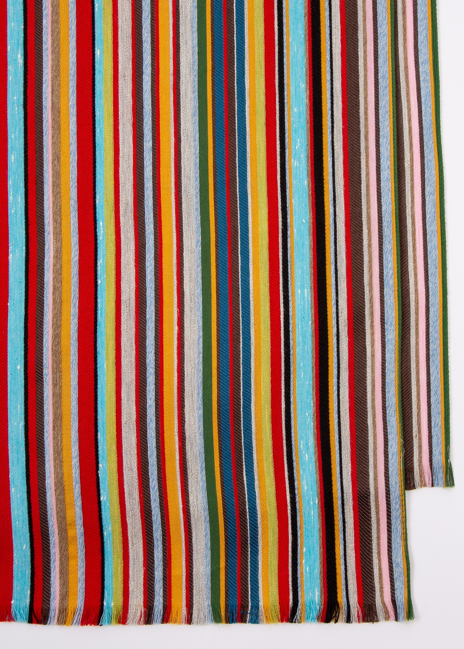 'Signature Stripe' Cotton-Linen Scarf - 2