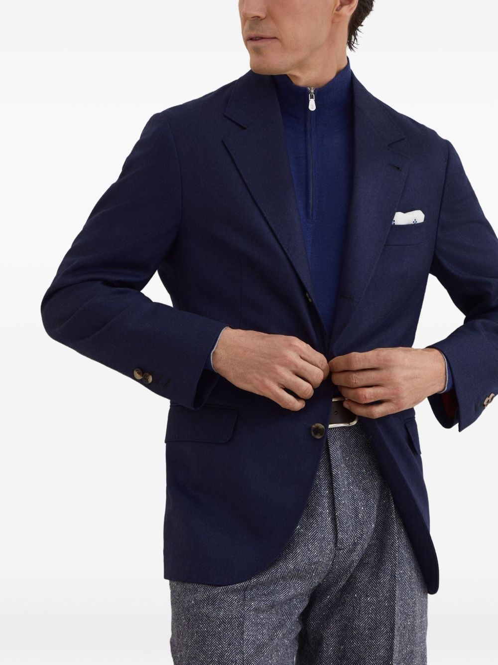 high-neck zip-up sweater - 6