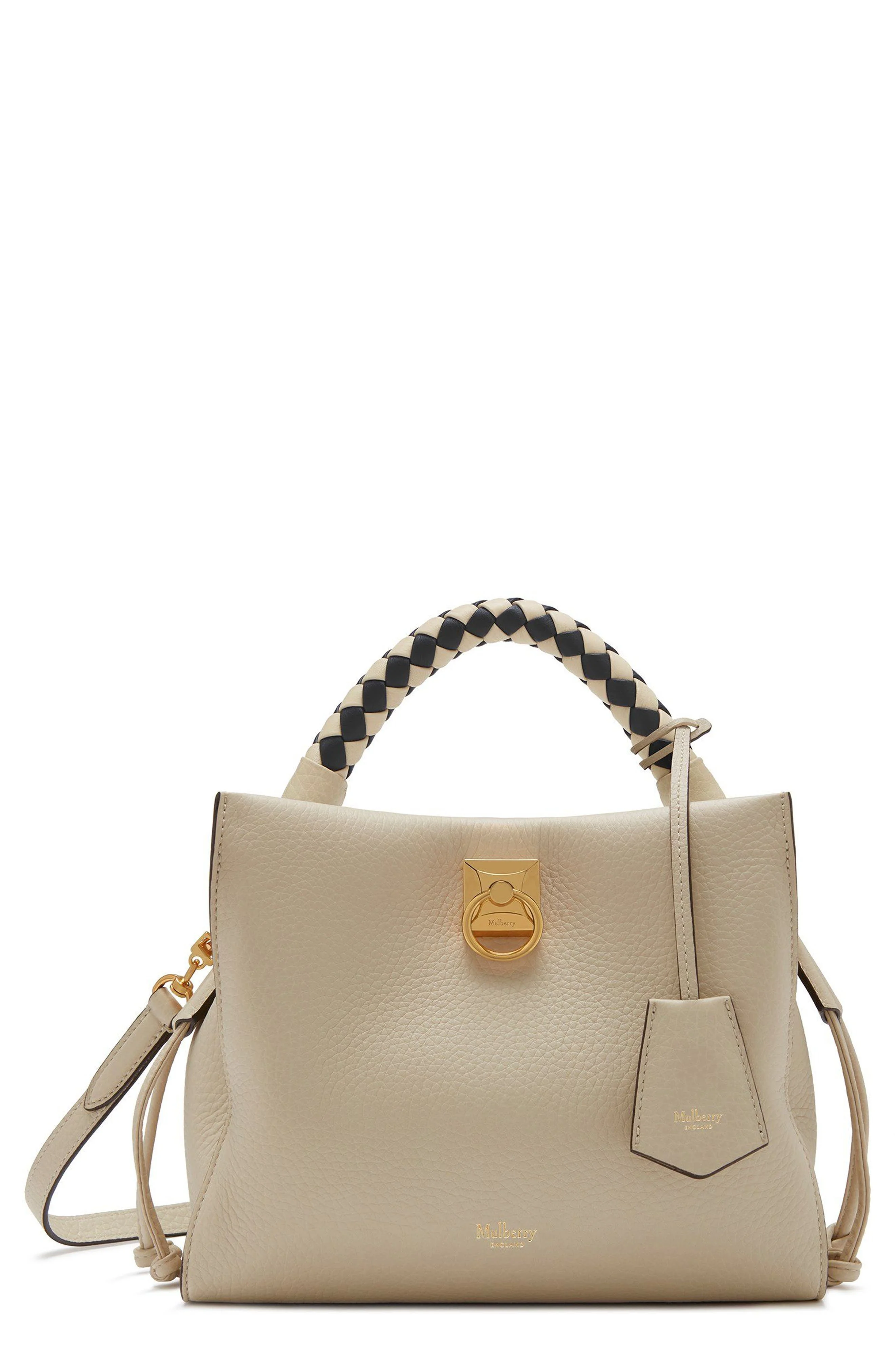 Mulberry Small Iris Leather Top Handle Bag in Chalk at Nordstrom - 1