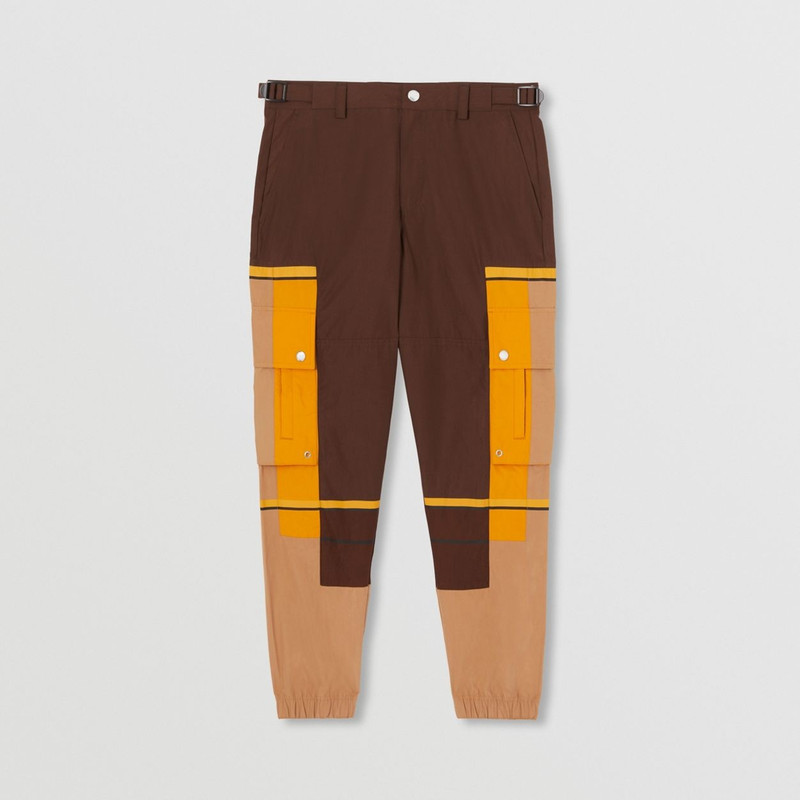 Colour Block Technical Cotton Cargo Trousers 1