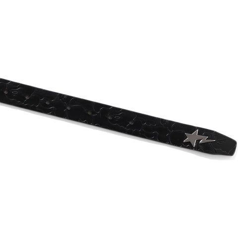 BAPE Neon Camo Narrow Leather Belt 'Black' - 2