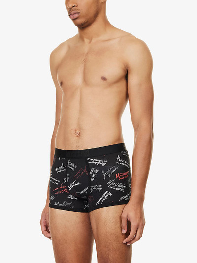 Moschino Graffiti mid-rise stretch-cotton trunks outlook