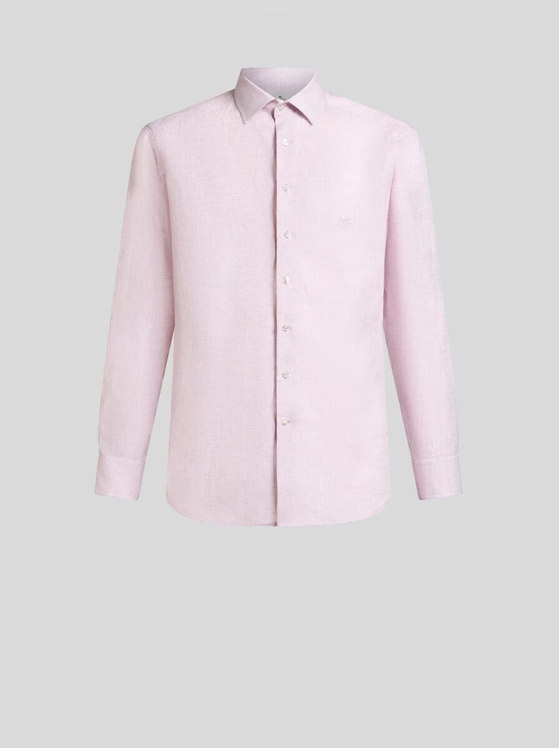 LINEN SHIRT WITH PEGASO EMBROIDERY 1
