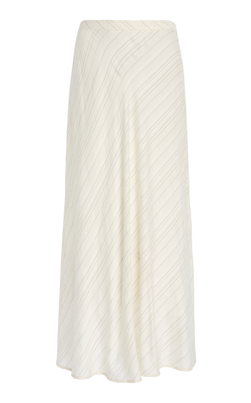 Kaia Skirt in Woven Stripe Flou ivory 1