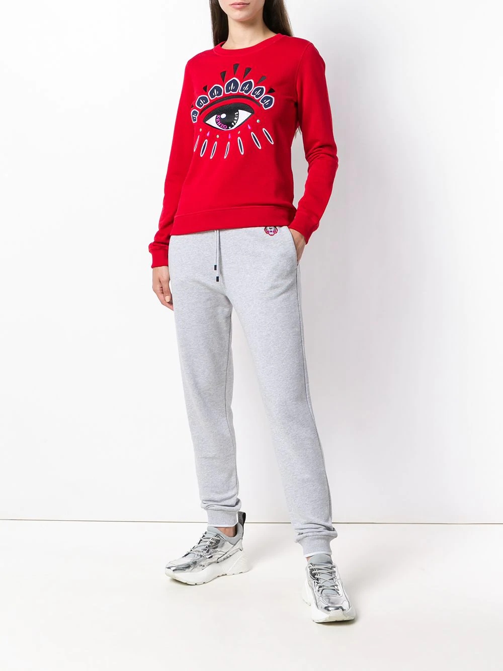 Eye embroidered sweatshirt - 2