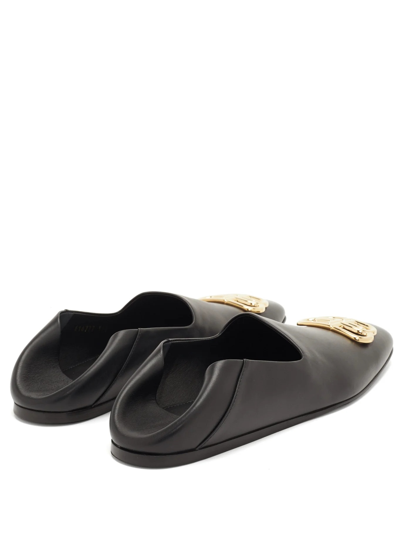 Cosy BB-logo collapsible-heel leather loafers - 4