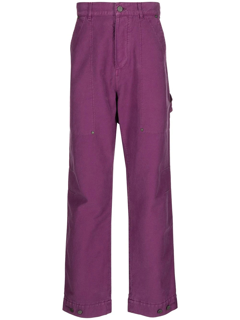 patch pocket denim trousers 1