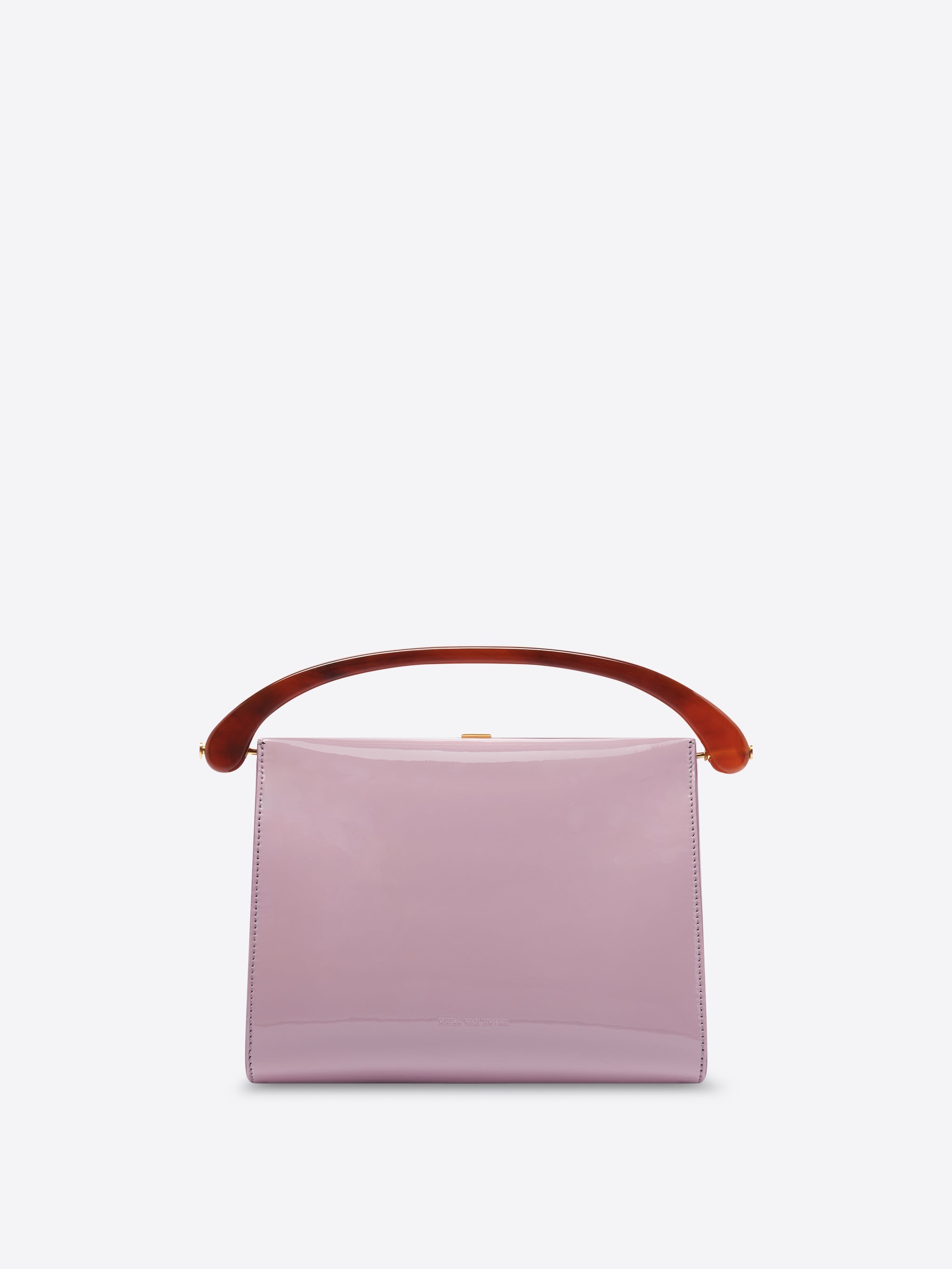 DRIES VAN NOTEN Crinkled patent-leather tote