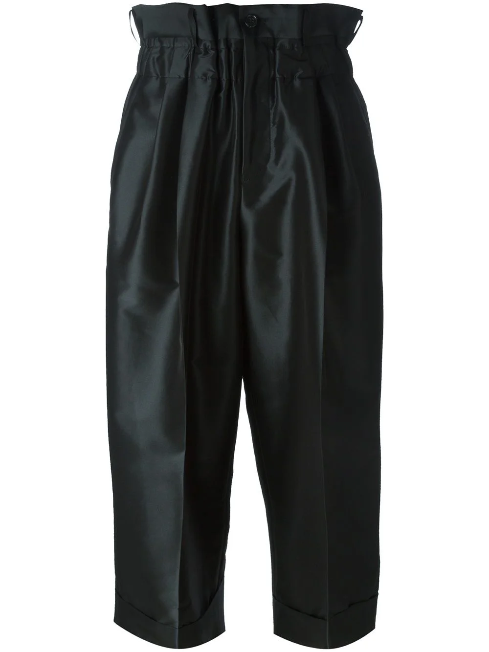 cropped pleated trousers - 1