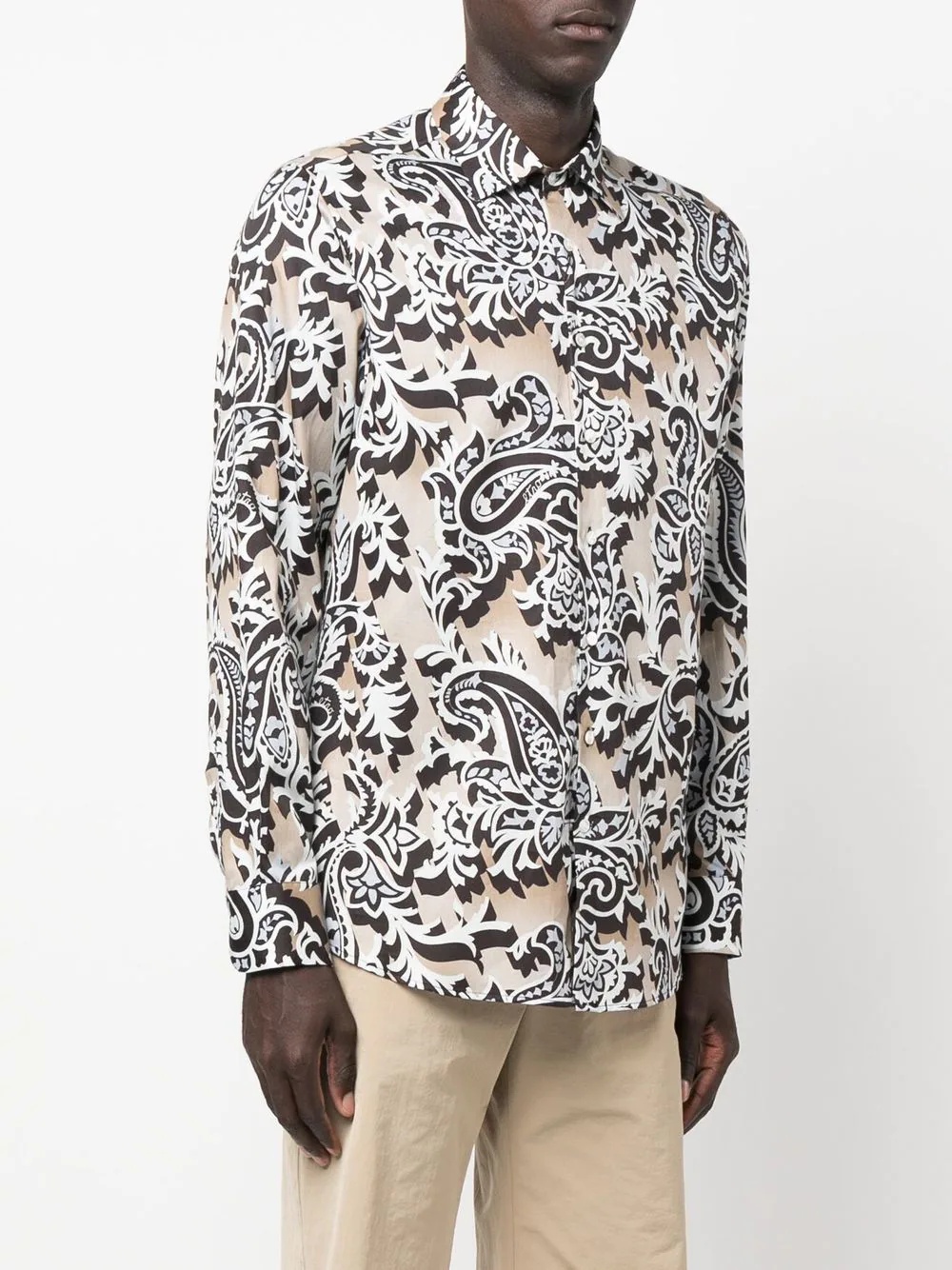 paisley-print cotton shirt - 3