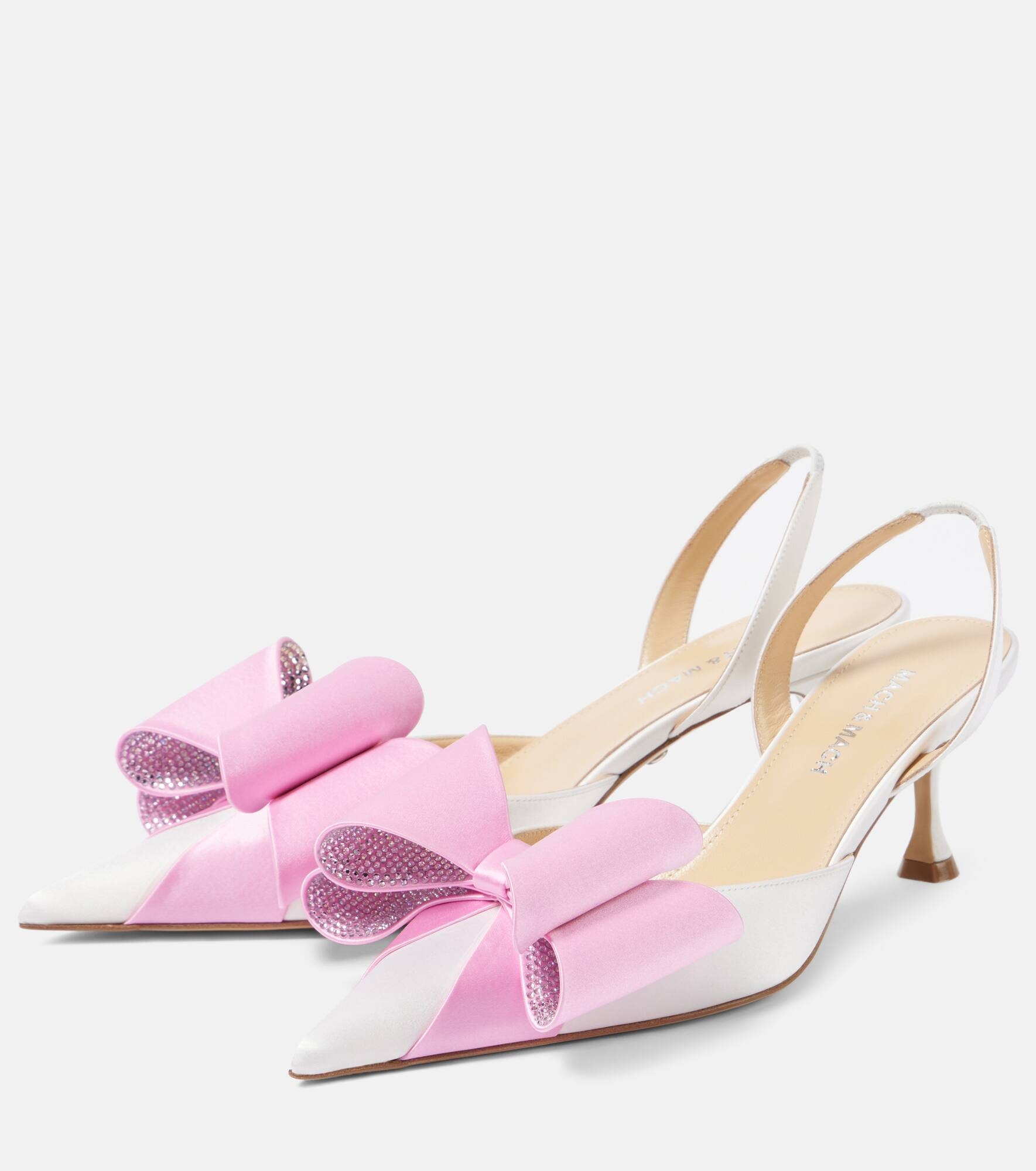Le Cadeau satin slingback pumps - 4