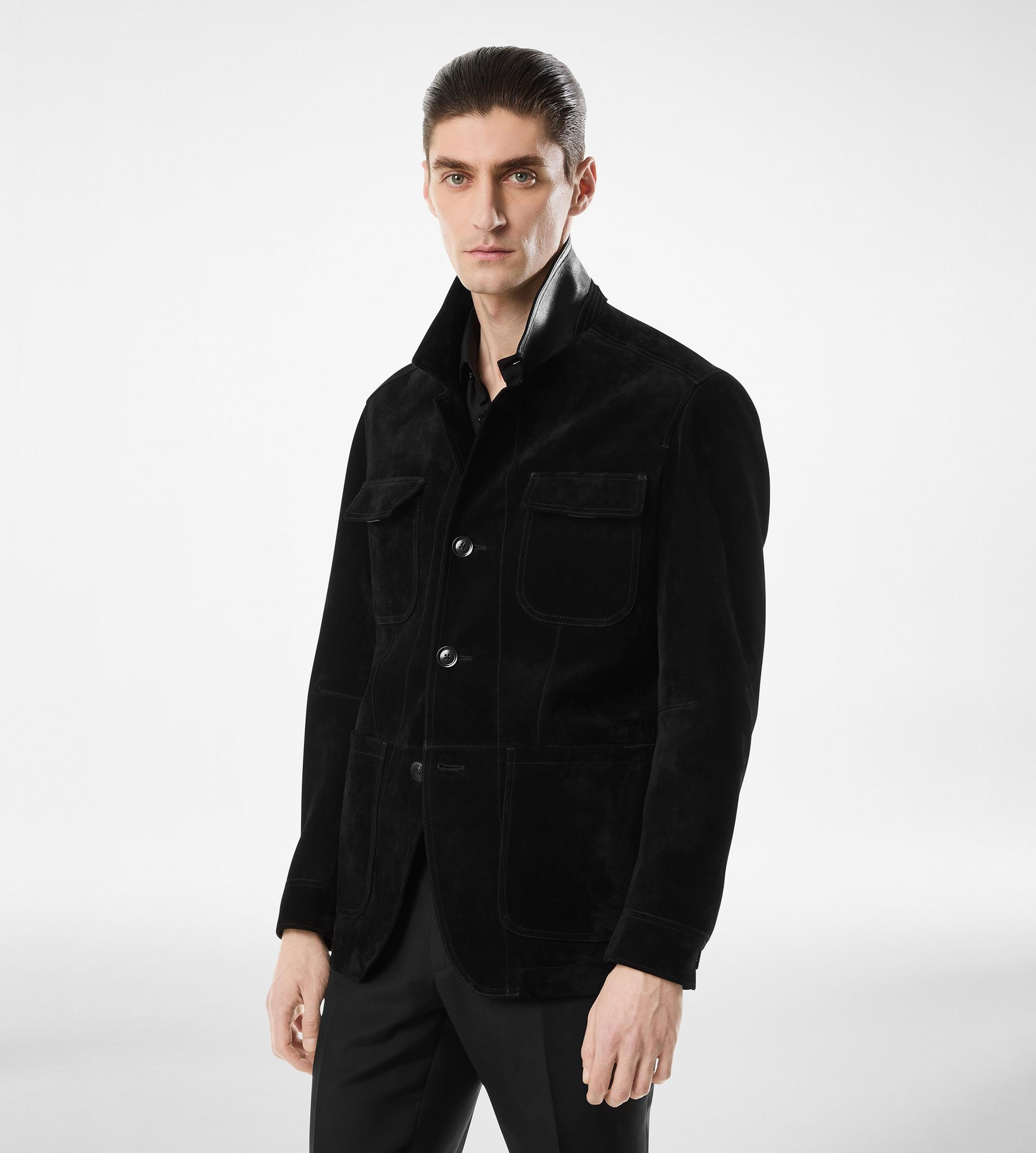 CASHMERE SUEDE MILITARY JACKET - 3