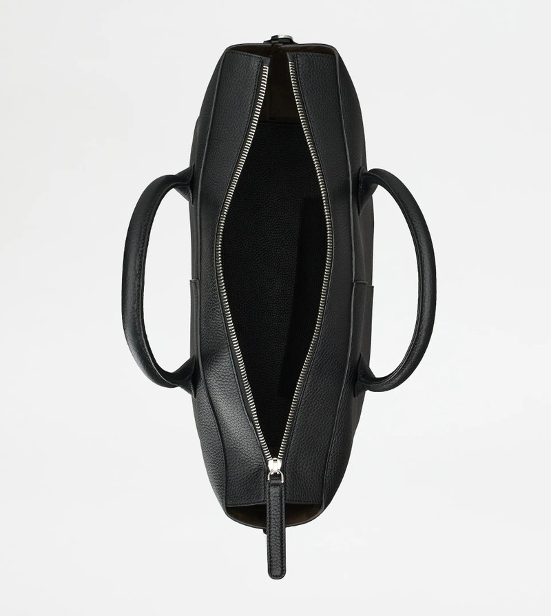 TOD'S DI BAG TRAVEL BAG IN LEATHER - BLACK 4