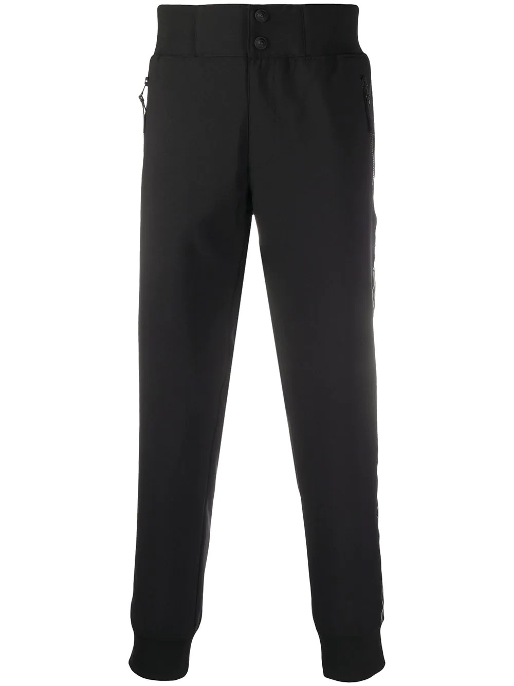 side logo trim sweatpants - 1