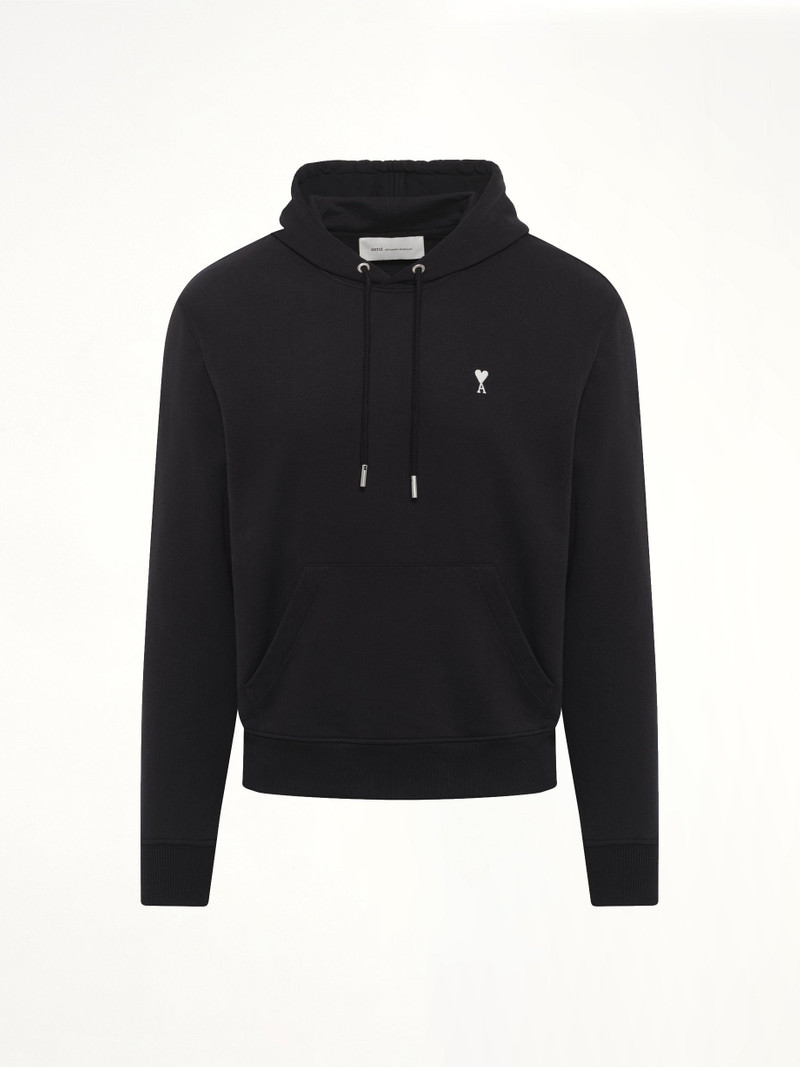 AMI Paris Contrasted ADC Hoodie in Black outlook