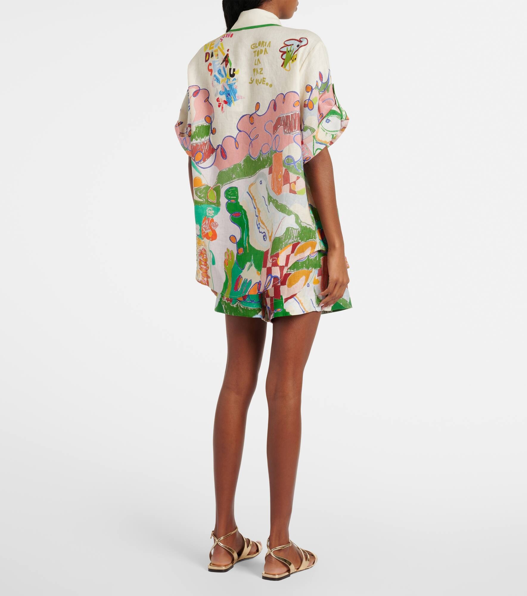 Nadia printed linen shirt - 3