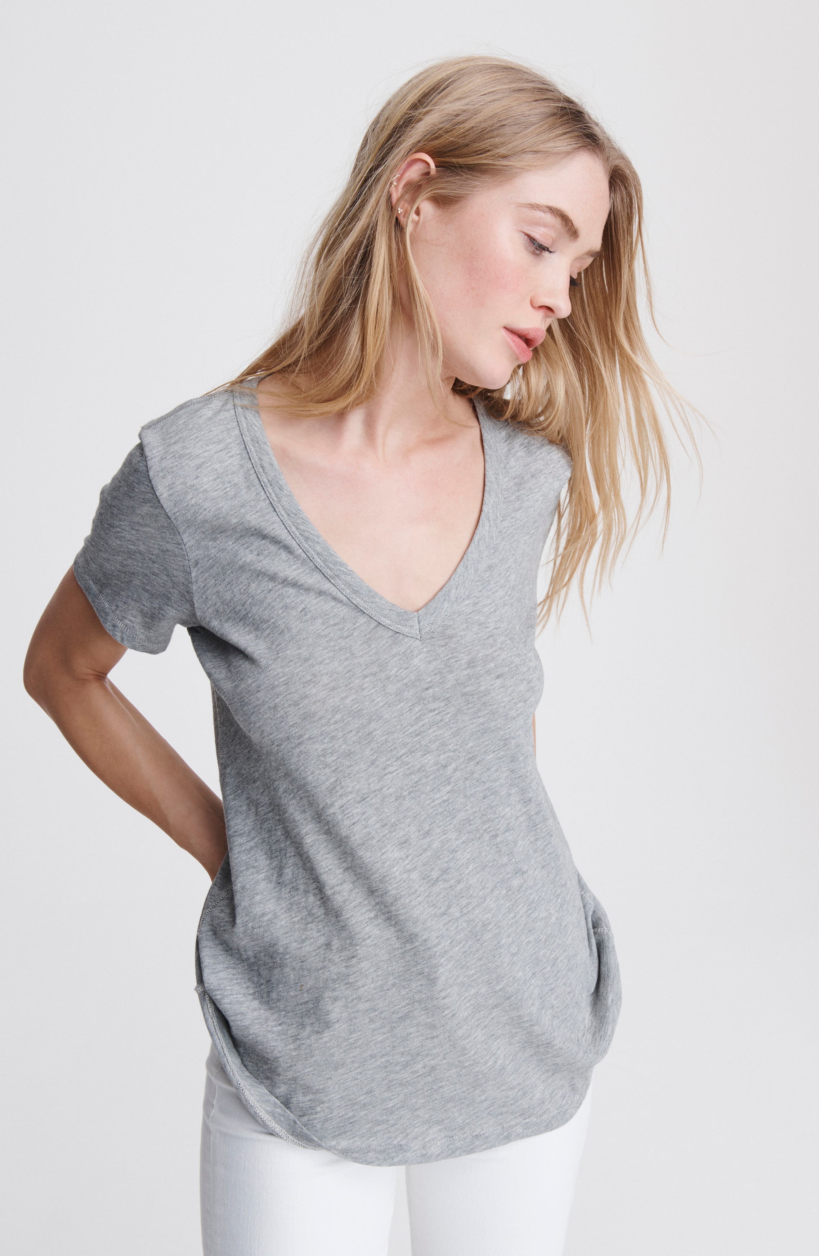 The Vee Slub Cotton T-Shirt - 6