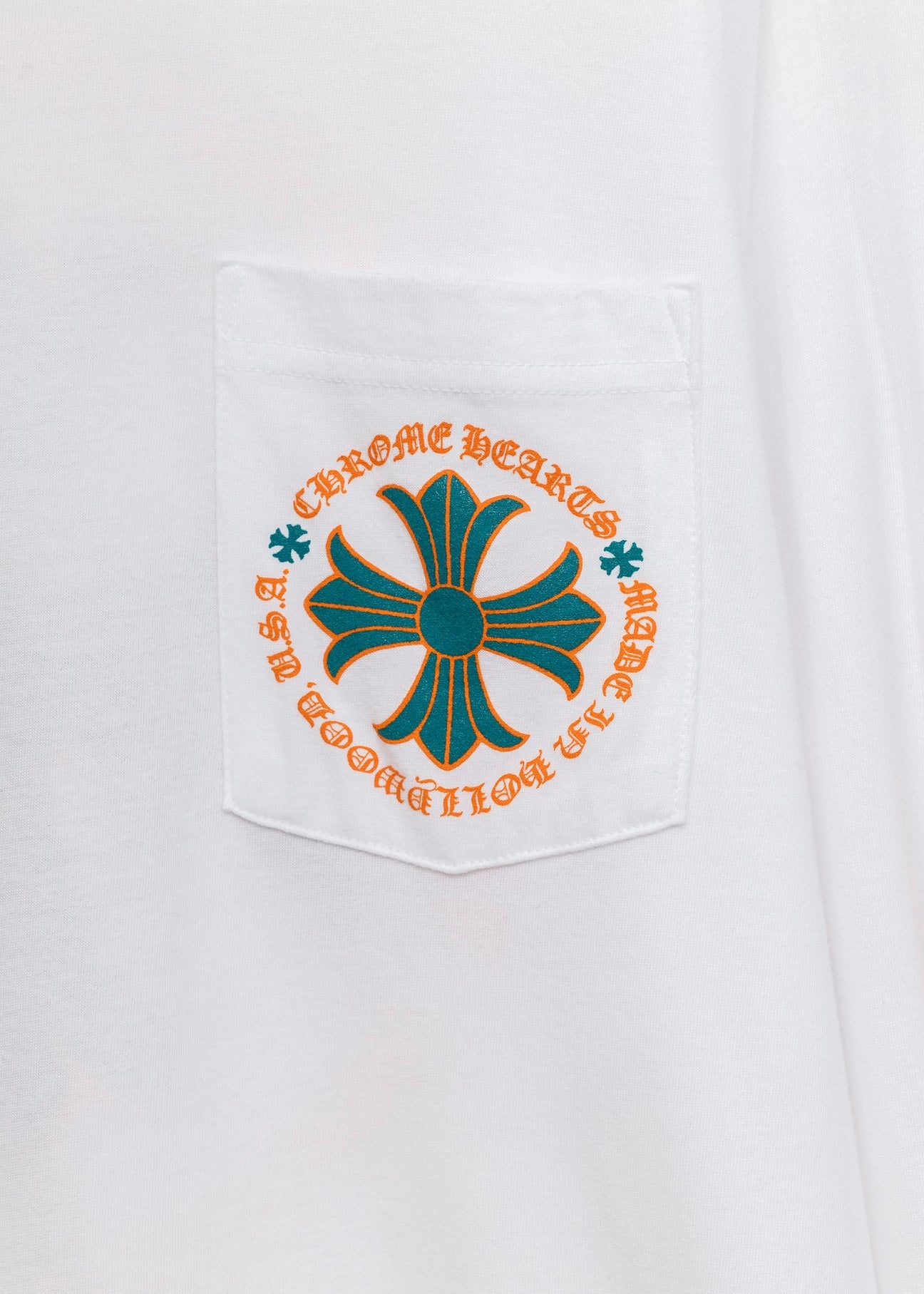 Chrome Hearts Miami White Aqua Orange Basel Longsleeve - 3