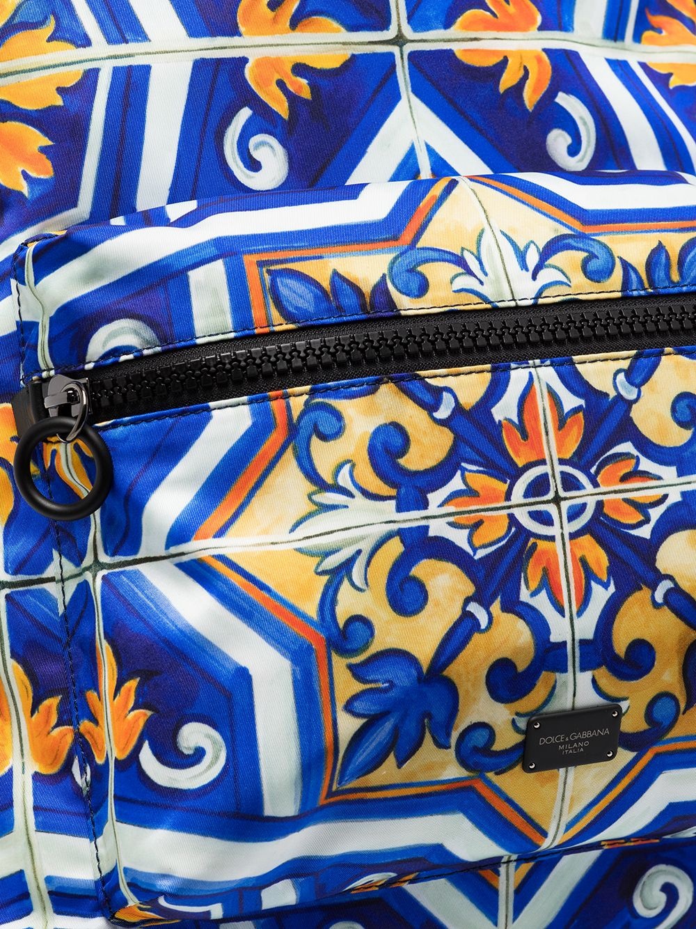 tile-print backpack - 5