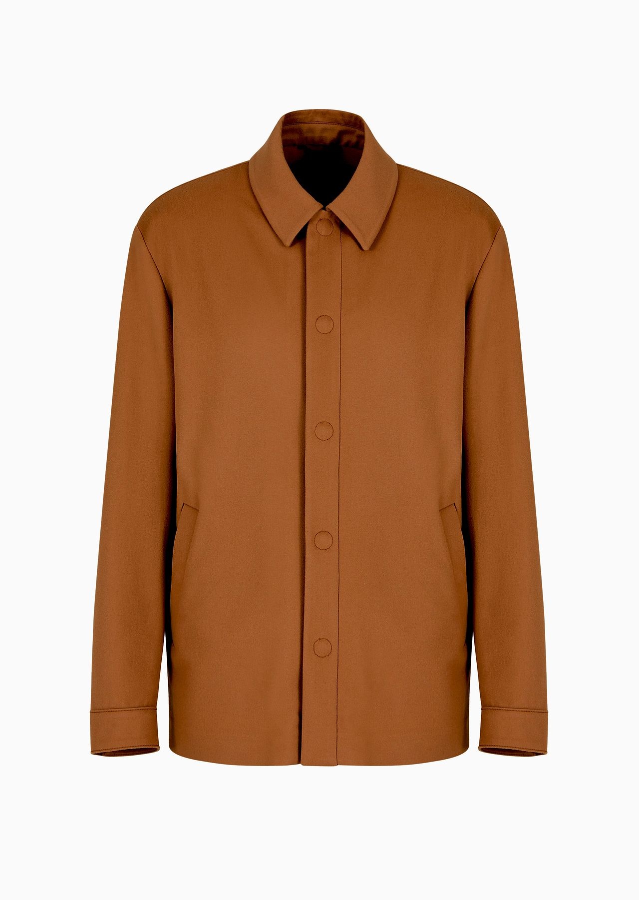 Giorgio Armani Vicuña shirt jacket in pure lightweight vicuña cloth - 1