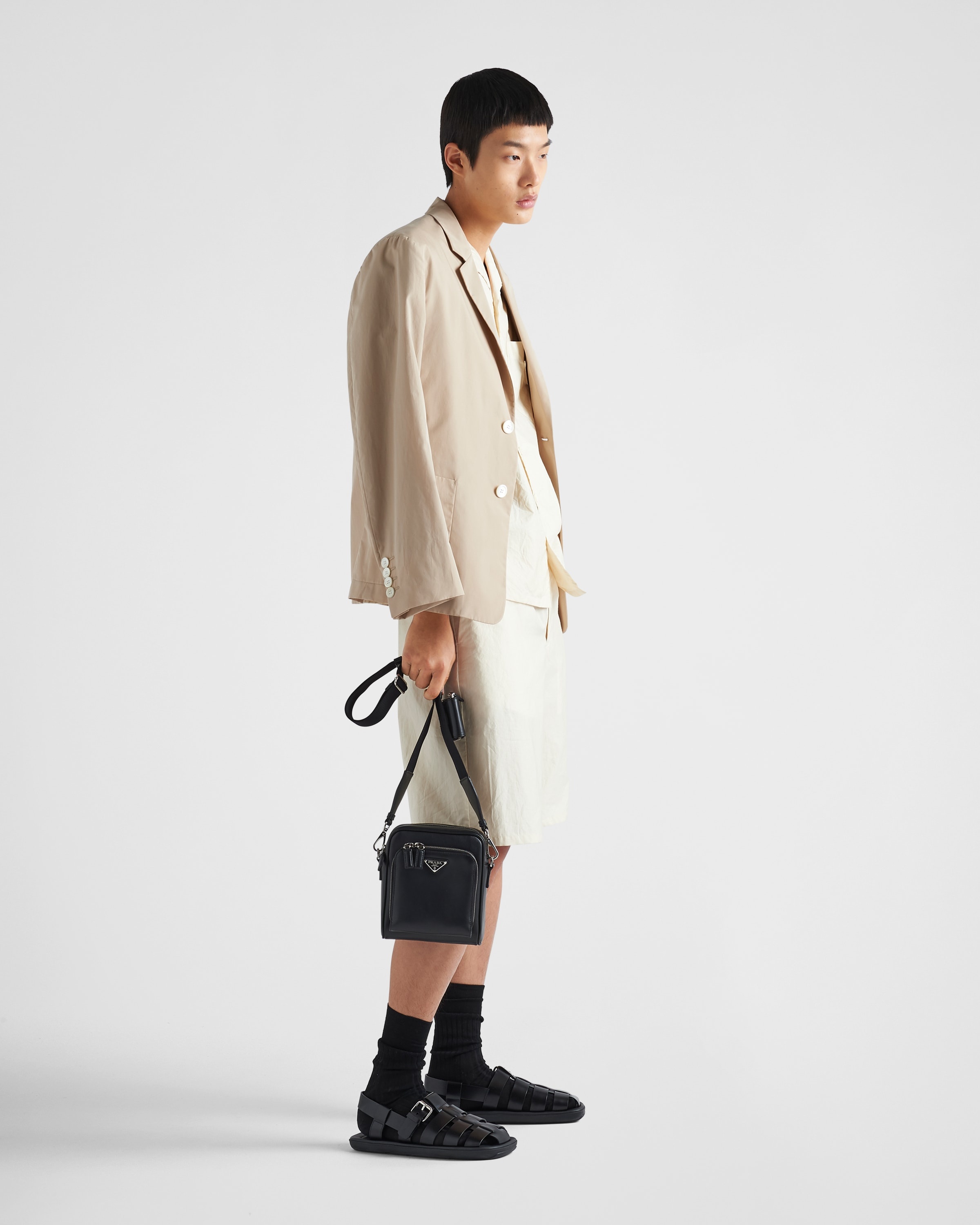 PRADA＊Leather shoulder bag with pouchショルダーバッグ＊送込 PRADA＊Leather shoulder bag with pouchショルダーバッグ＊送込