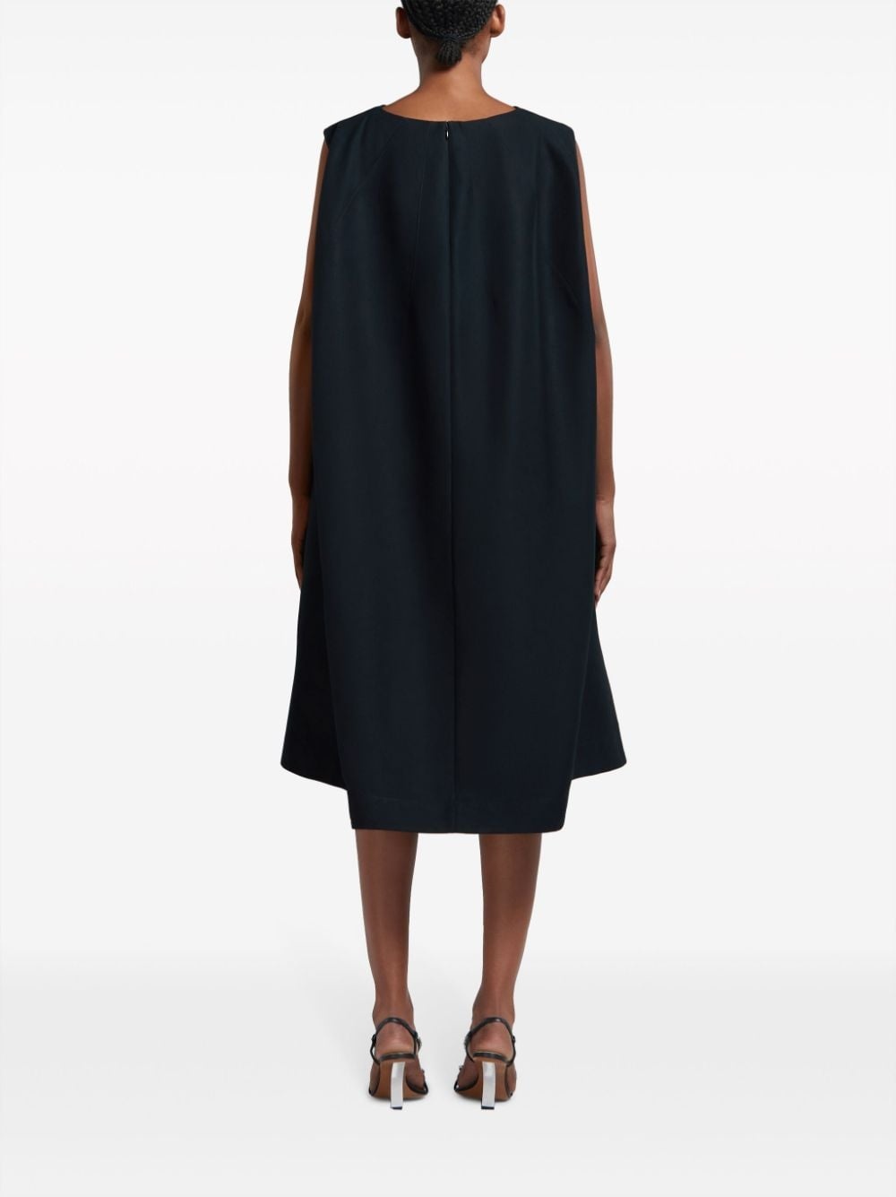 flared cotton midi dress - 4