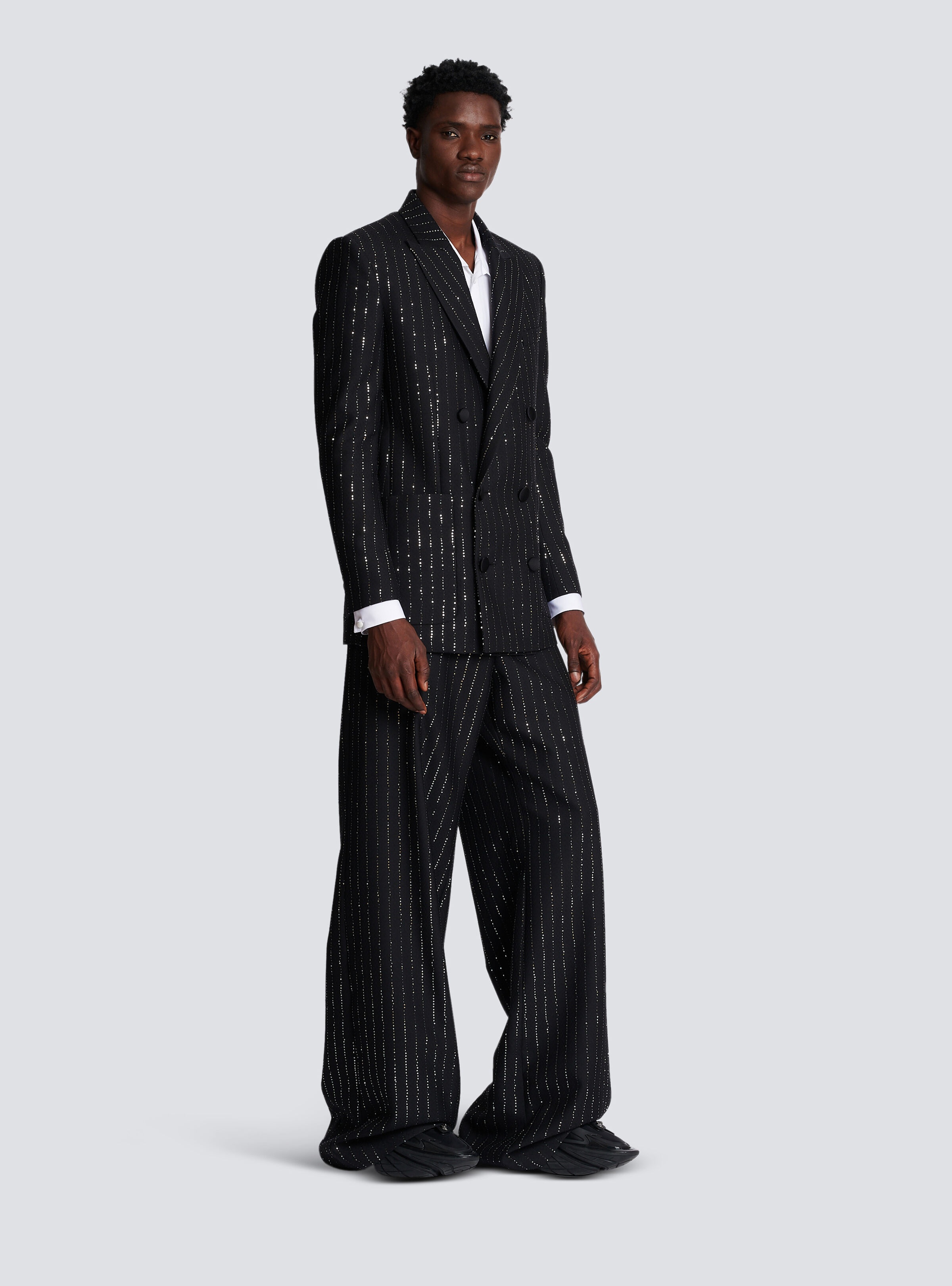 Blazer with sequin stripes - 3