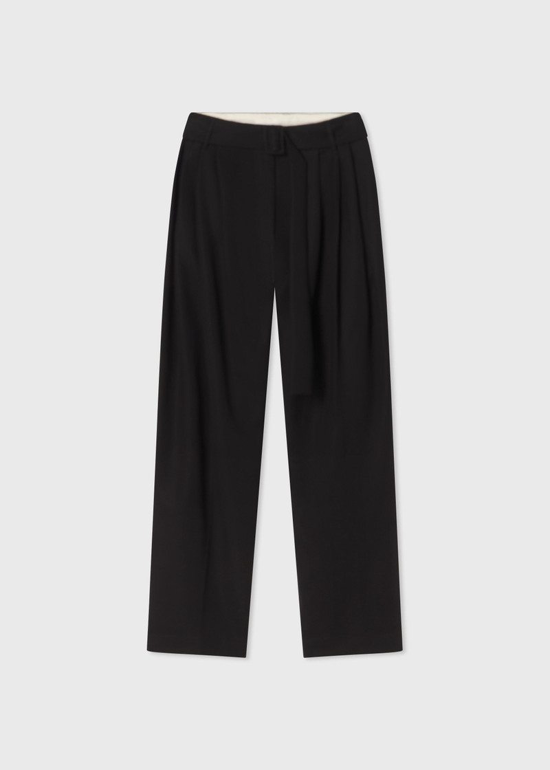 Belted Pleated Pant in Cotton 1
