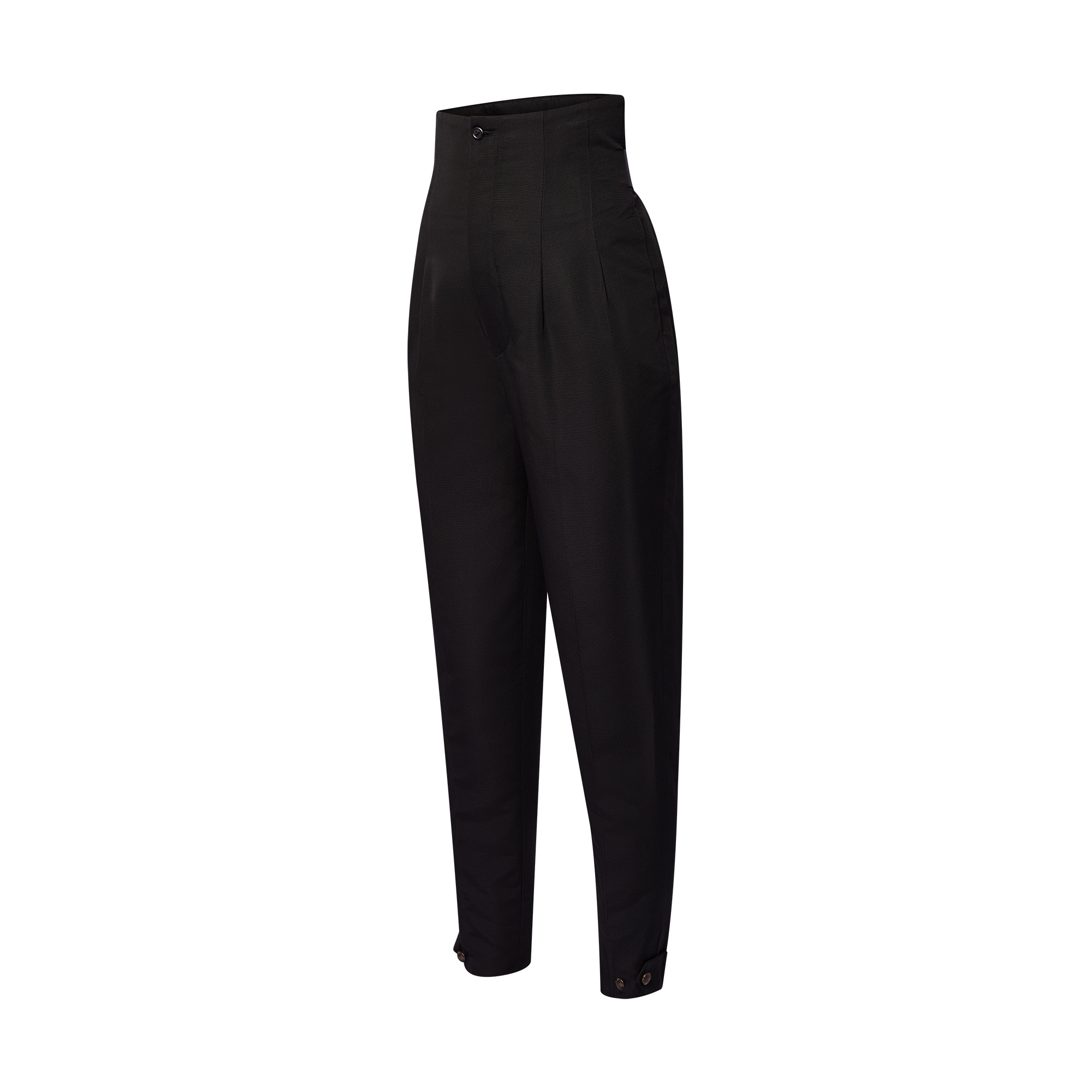 Fitted High Waist Carrot Pants - 2