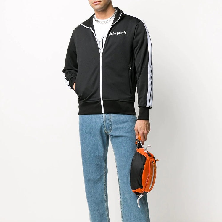 Men's PALM ANGELS Side Stripe Sports Jacket Black PMBD001E20FAB0011001 - 5