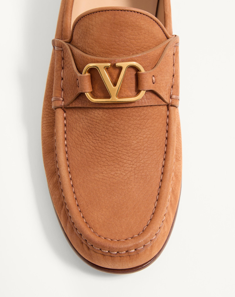 Valentino VLOGO SIGNATURE DEERSKIN SUEDE LOAFER outlook
