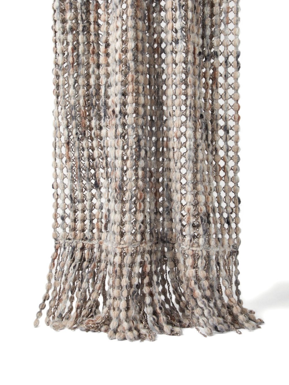 metallic-detail bobble scarf - 4