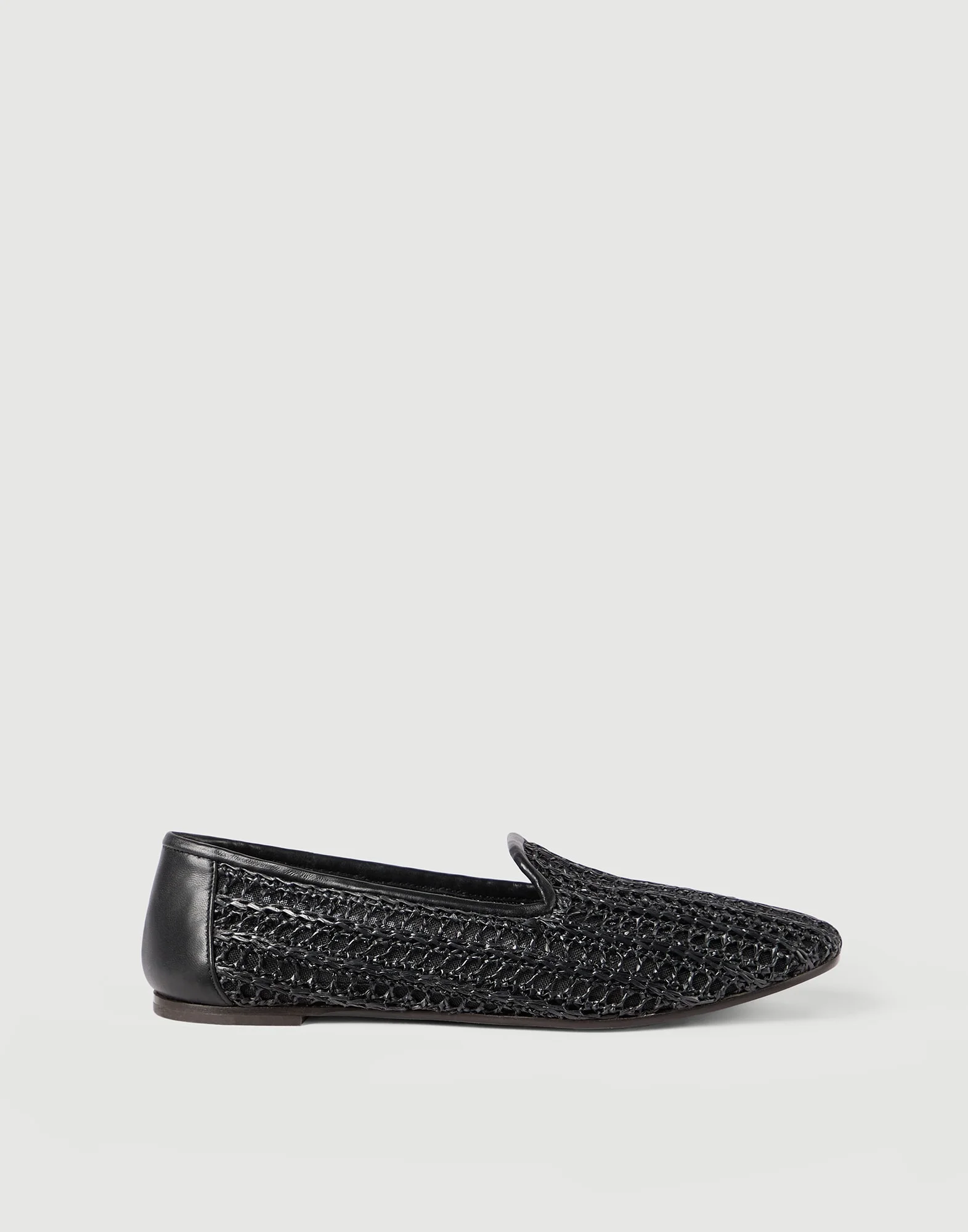 Techno raffia and calfskin flats - 1