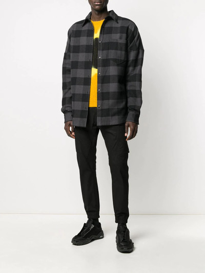 Palm Angels logo print checked shirt outlook