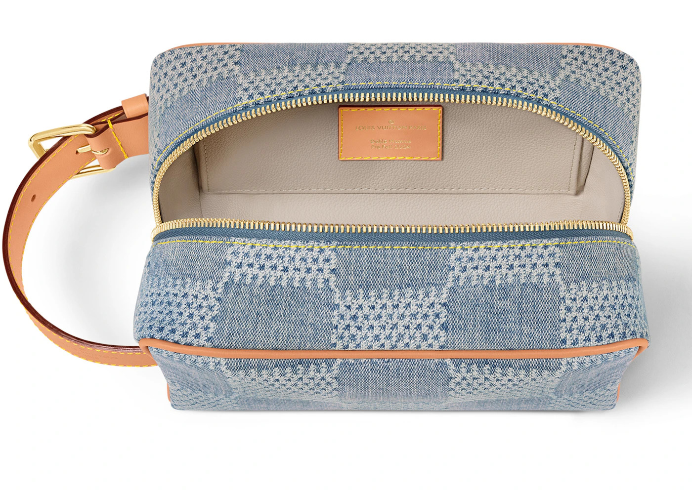 Louis Vuitton Locker Dopp Kit Damier Denim 3D Blue Deim - 3