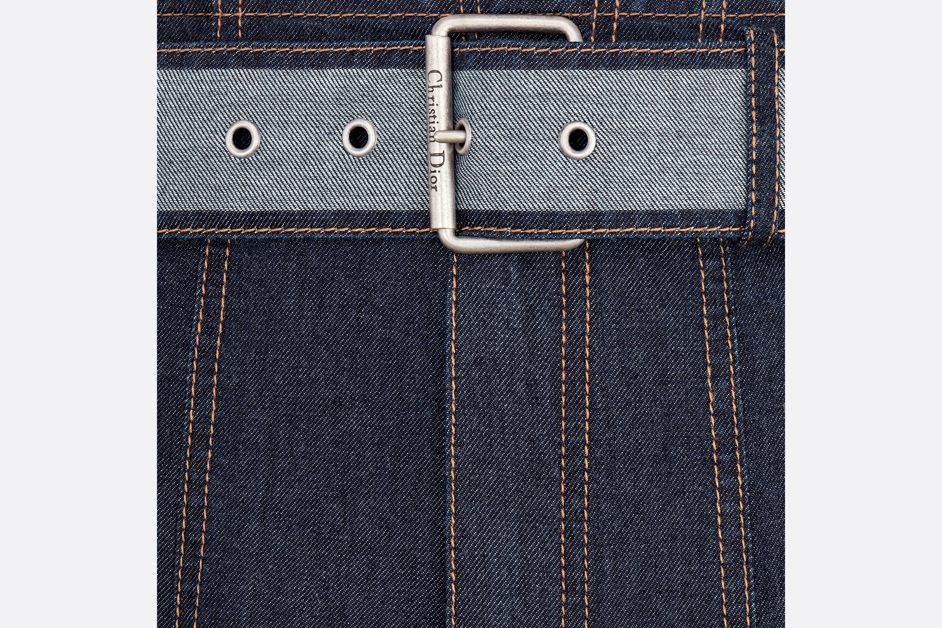 Denim Couture Flared Jeans with Belt - 3