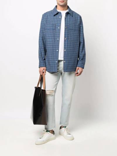 A.P.C. plaid-check print jacket outlook