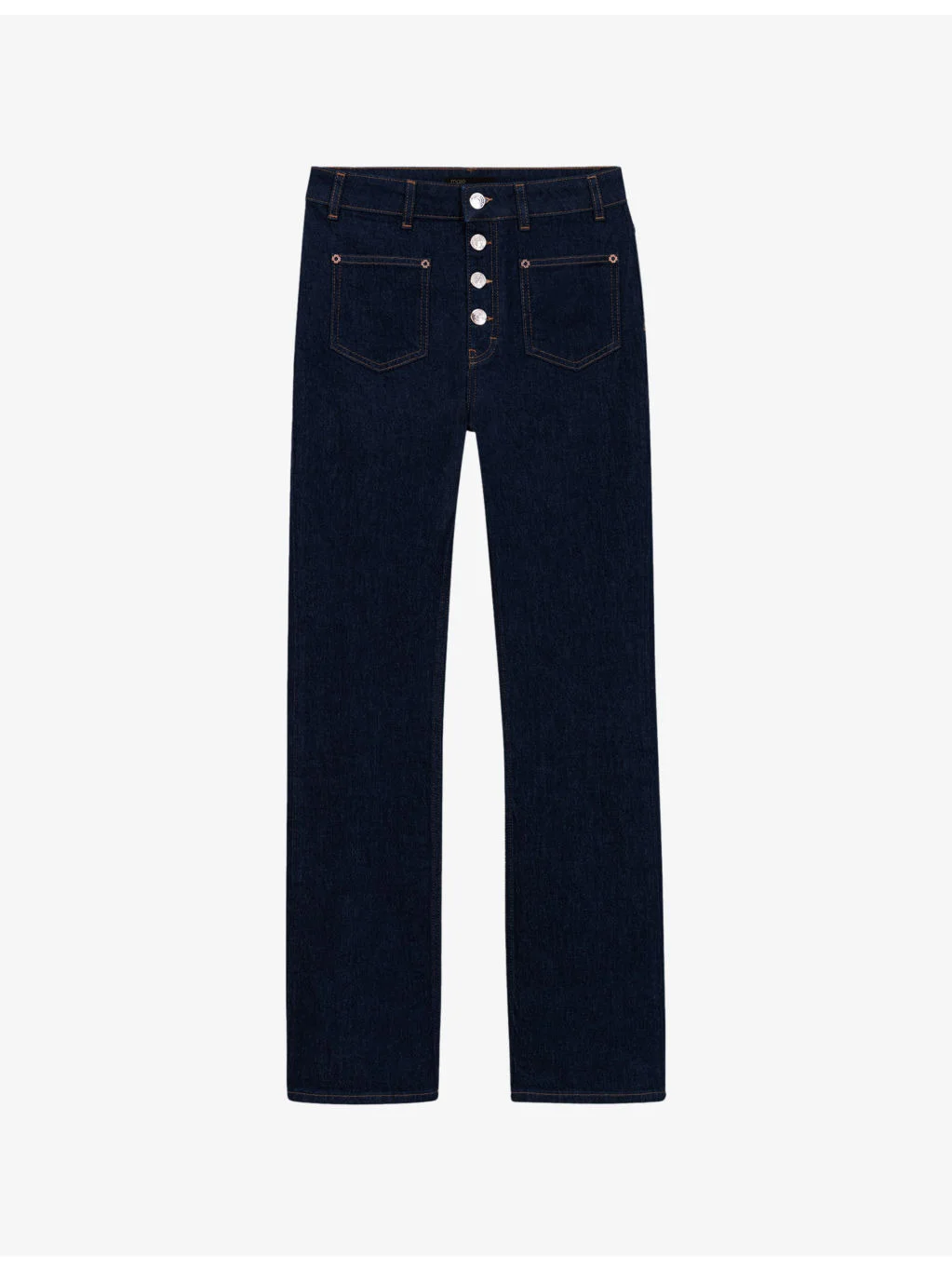 Pocket High-Rise Stretch-Denim Jeans - 1