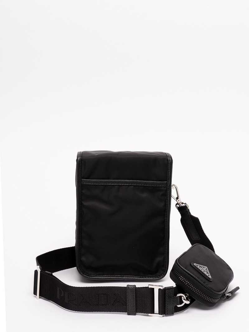 Prada `Re-Nylon` and Saffiano Leather Shoulder Bag outlook