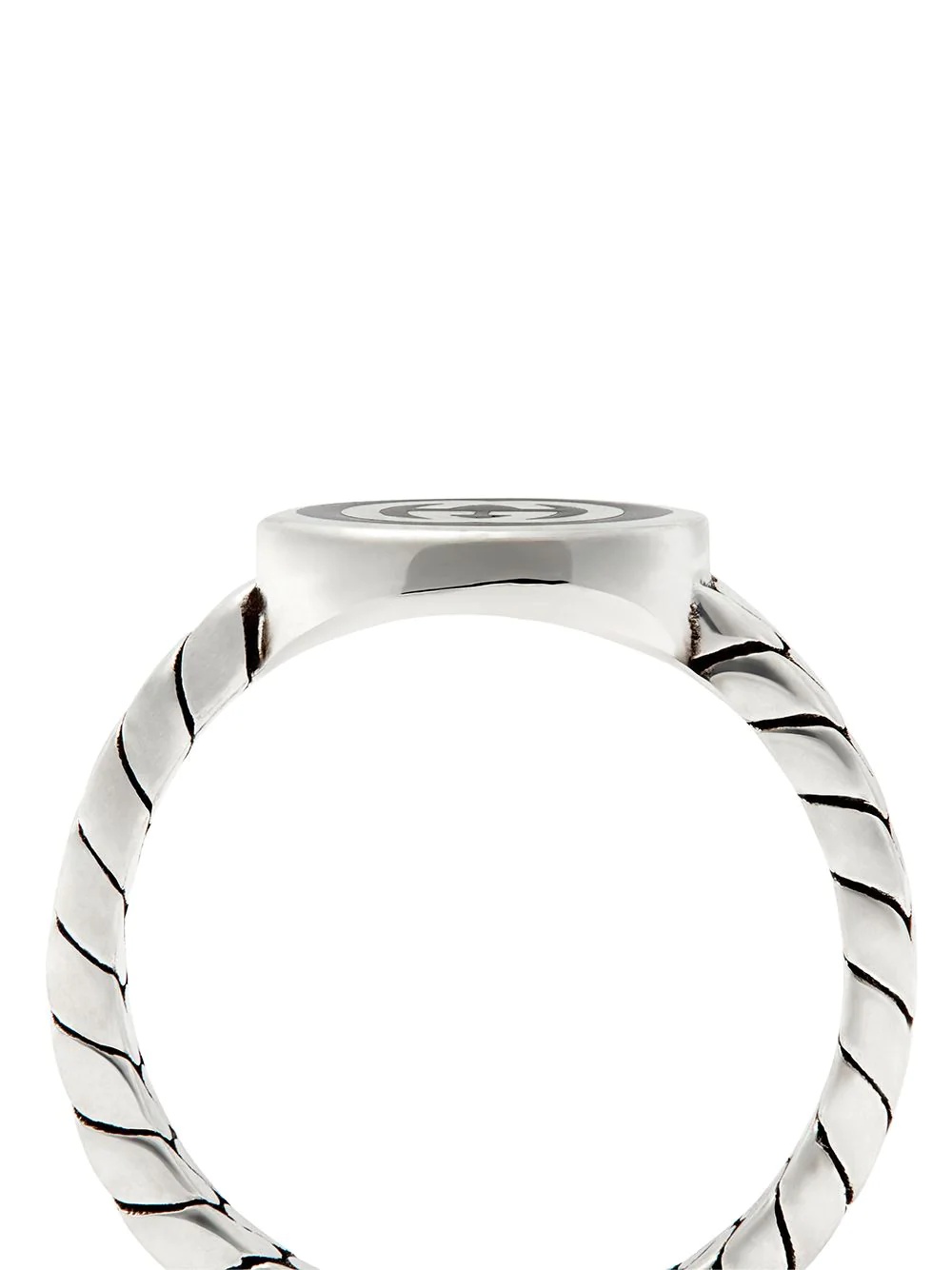 Interlocking G sterling silver ring - 2