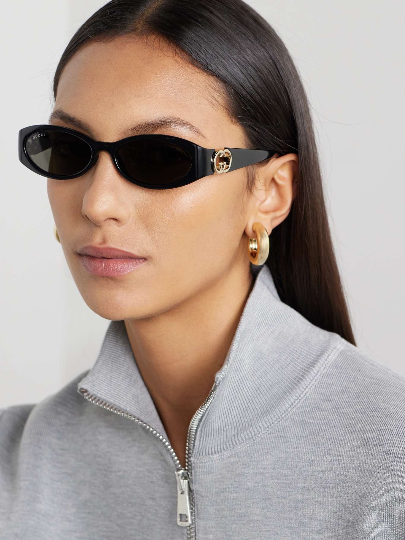 サングラス Gucci Oval Acetate Sunglasses GUCCI EYEWEAR Oval-frame acetate sunglasses | NET-A-PORTER