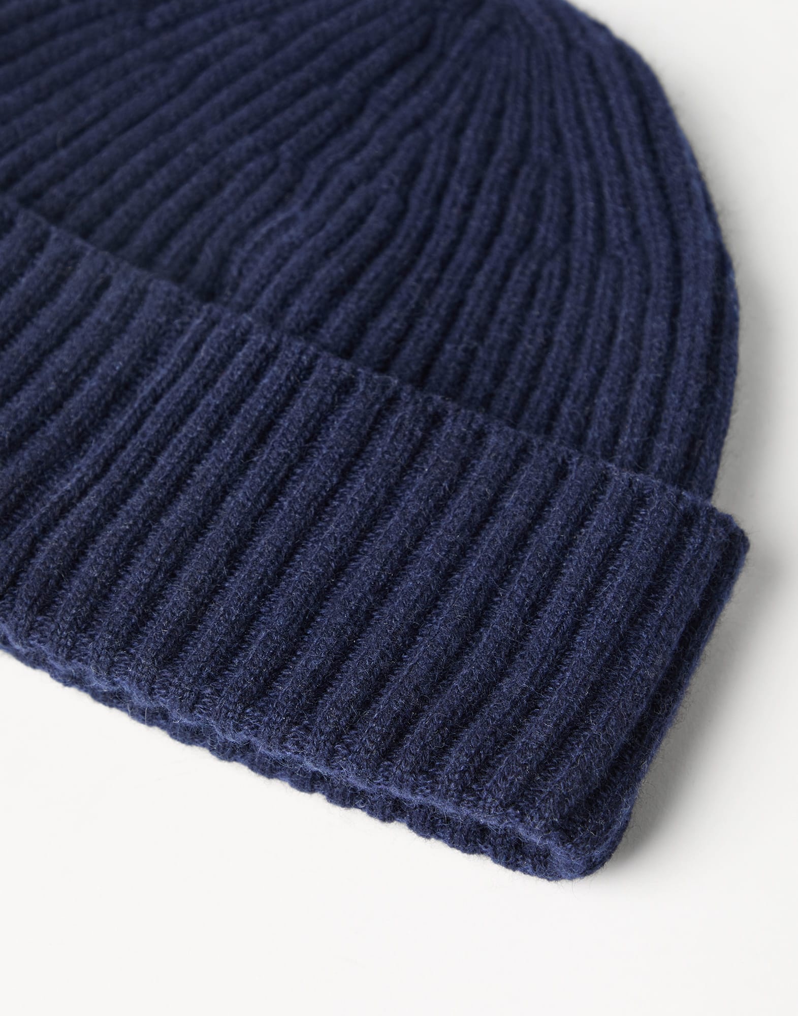 Cashmere English rib double knit beanie - 2