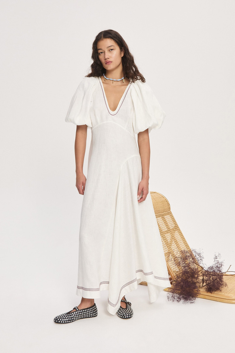 ALÉMAIS Magnolia Midi Dress outlook